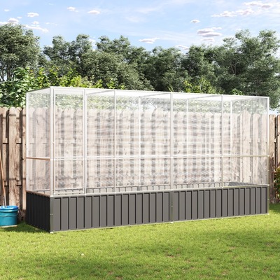 Aviary with Extension Silver - Steel