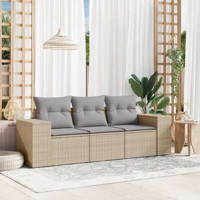 Decorative 3 Piece Garden Sofa Set Lounge Area Garden Leisure 