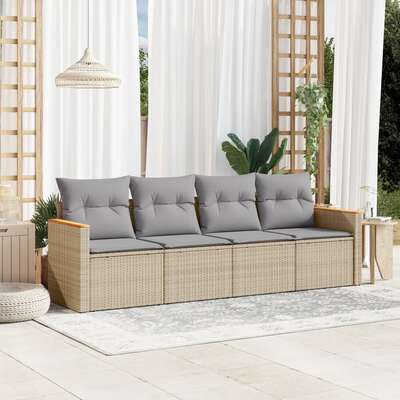 Functional 4 Piece Garden Sofa Set Living Space Upgrade Urban Style 