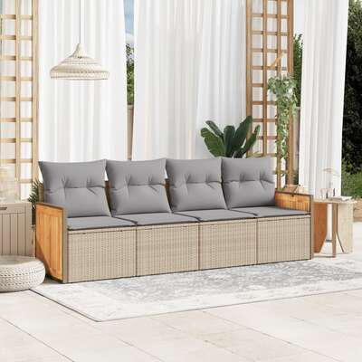 Refined 4 Piece Garden Sofa Set Living Space Upgrade Summer 