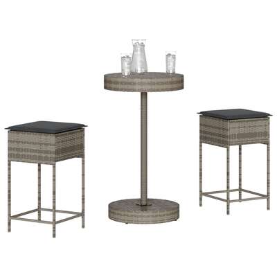 Functional 3 Piece Garden Bar Set Indoor Outdoor Use Outdoor Living 