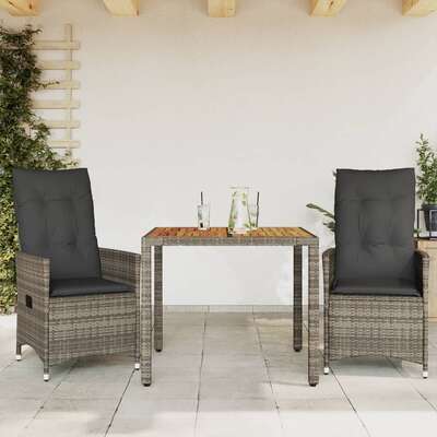 Space Saving 3 Piece Bistro Set with Relaxing Seating Evening 