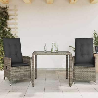 Contemporary 3 Piece Bistro Set with Outdoor Retreat Modern Living 
