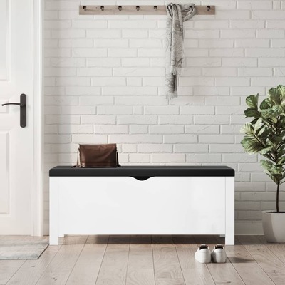 Storage Box with Cushion High Gloss White