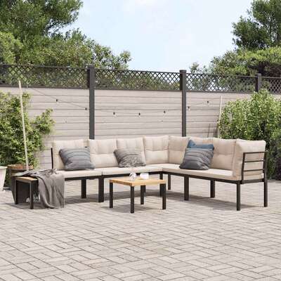 Elegant 5-Piece Garden Bench Set with Cushions  Perfect Stylish Outdoo