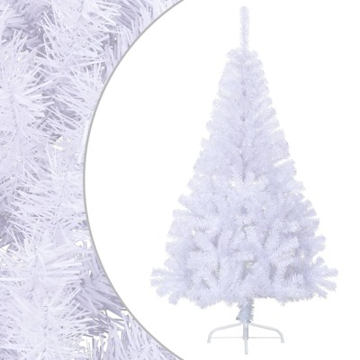 Artificial Half Christmas Tree with Stand White 150 cm PVC