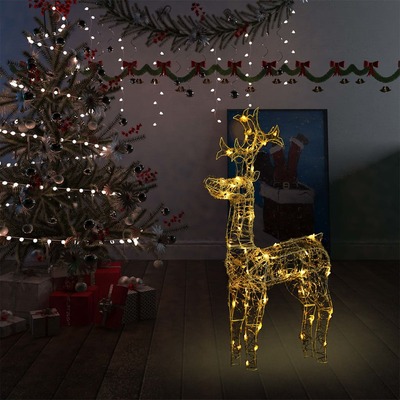 Reindeer Christmas Decoration 90 LEDs Acrylic