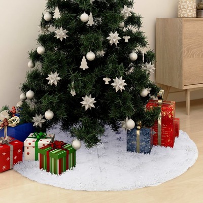 Luxury Christmas Tree Skirt White 