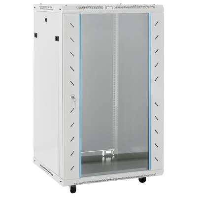 Durable 18U Network Cabinet in Grey Perfect for IP20 Compliant and Organized Networks