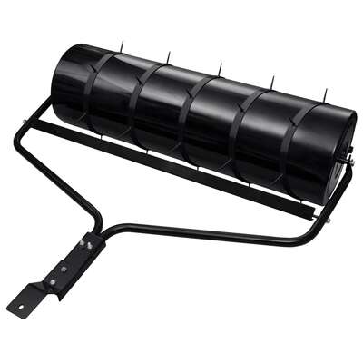 Versatile Garden Lawn Roller with 63L Capacity, Black Iron Design