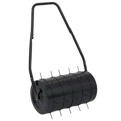 Garden Lawn Roller with Aerator Clamps - Black: Perfect Tool for a Healthier Lawn