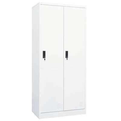 Steel Storage Wardrobe Cabinet Freestanding Clothes Closet with Hanging Rail