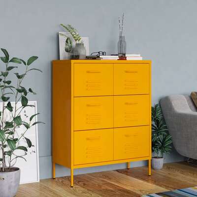 Drawer Cabinet Mint Steel Sideboard Cupboard - Storage Display Cabinet