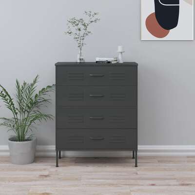 Chest of Drawers Steel Storage Cabinet Ball Bearing Runners