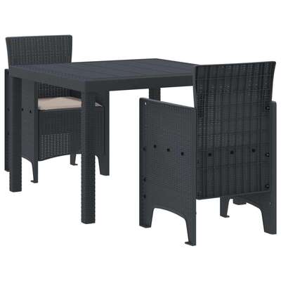 Minimalist Garden Dining Set 3 pcs Indoor Outdoor Use Essentials 