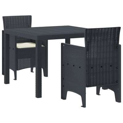 Premium Garden Dining Set 3 pcs Indoor Outdoor Use Urban Style 
