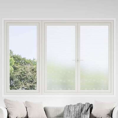 Modern Self-adhesive Window Film Frosted stripes PVC - Premium Comfort