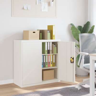 Stylish Office Cabinet  Steel Grey Storage Cupboard Stationary File