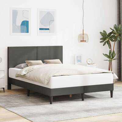 Double Bed Frame Corduroy Headboard Dark Grey | EXTG