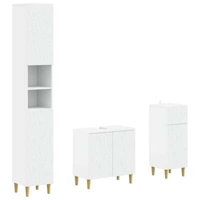 Bathroom Cabinet Engineered Wood Set 30x31x190cm