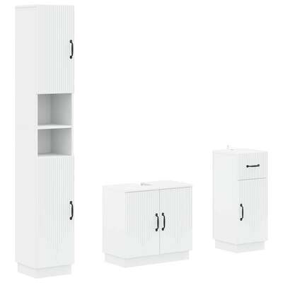 Bathroom Cabinet Set Engineered Wood 30x31x190cm