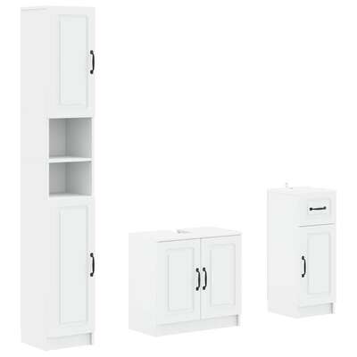 Bathroom Cabinet Set Engineered Wood 30x31x190cm