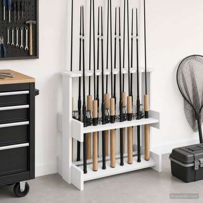 Billiard Cue Stand Engineered Wood White 60x35x60cm