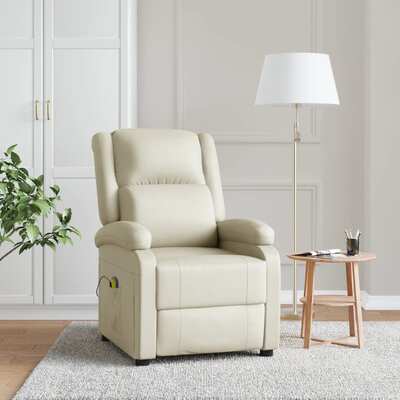 Massage Chair Cream-Faux Leather