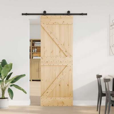 Sliding Door Natural Steel 70x210cm