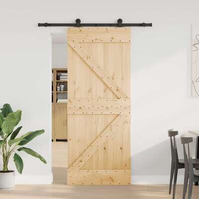 Sliding Door Natural Steel 85x210cm