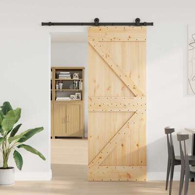 Sliding Door Natural Steel 80x210cm