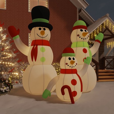 Inflatable Snowman Family with LEDs