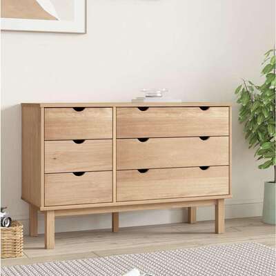 Drawer Cabinet Storage Cabinet Cupboard - Living Room Solid Wood Pine