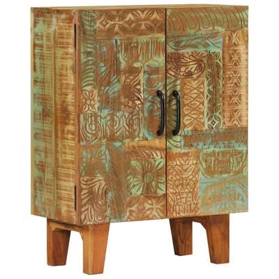 Artisanal Elegance: Reclaimed Solid Wood Hand-Carved Sideboard