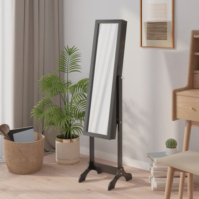 Pure Elegance: A Black Free-Standing Mirror