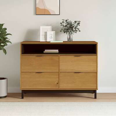 Chest of Drawers Storage Cabinet Drawer Cabinet FLAM Solid Wood Pine