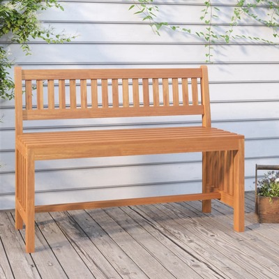 Nature's Retreat: Solid Wood Eucalyptus Garden Bench (110 cm)