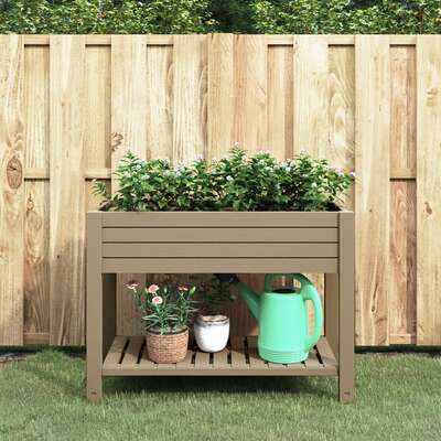 Garden Raised Bed Light Brown Polypropylene