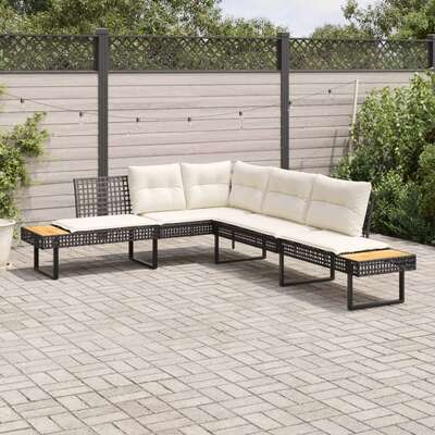 Premium Garden Sofa with Cushions L Outdoor Retreat Evening 