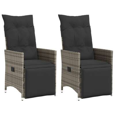 Stylish Reclining Garden Chairs 2 pcs Indoor Outdoor Use Essentials 