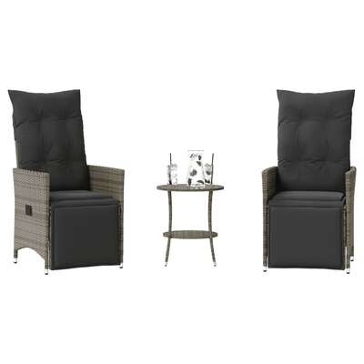 Minimalist 3 Piece Bistro Set with Garden Gathering Evening 