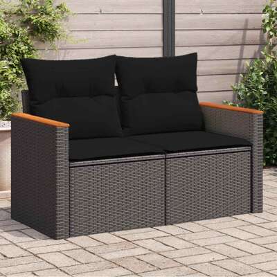 Contemporary Garden Sofa with Cushions 2-seater  Indoor Outdoor Use Essentials 