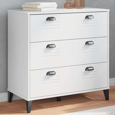 Drawer Cabinet Storage Cabinet Hallway VIKEN White Engineered Wood