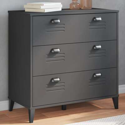 Stylish & Durable  Anthracite Grey Drawer Cabinet Engineered Wood Design