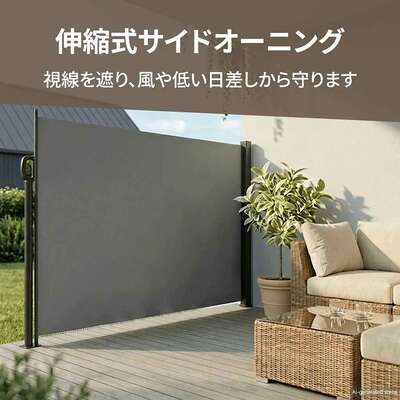 Retractable Side Awning Anthracite 220x500cm | EXTG