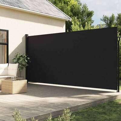 Retractable Side Awning 220x600cm Black | EXTG