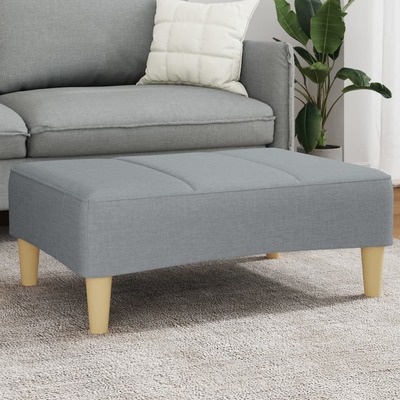 Elegant Light Grey Fabric Footstool: Modern Comfort for Any Room
