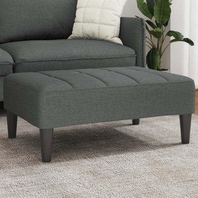 Stylish & Comfortable Dark Grey Fabric Footstool  Modern and Chic
