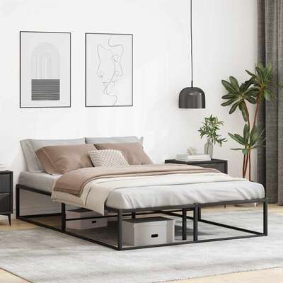 Bed Frame without Mattress Bedstead Black Double Velvet - Stylish