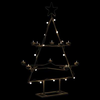 Metal Christmas Tree for Decoration Xmas Tree Holiday Ornament - Black